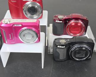 Lot #B65 - Kodak EasyShare Digital Cameras with 5X Optical Zoom, 12MP and 16MP Models, & Nikon Coolpix Cameras