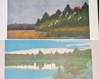 Lot #B92 - Secluded Backwater by Al Barker and&nbsp;Playin' Hooky by Norman Gautreau Fine Art Lithographs Lot #B92 - Secluded Backwater by Al Barker and Playin' Hooky by Norman Gautreau Fine Art Lithographs