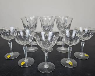 Lot #B153 - Tiffin Crystal Stemware Set - Elegant Barware Collection