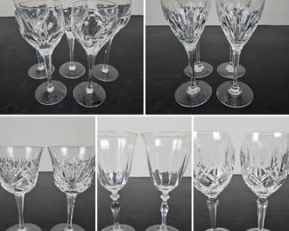 Lot #B127 - Crystal Wine Glasses Elegant Lead Crystal Stemware