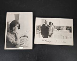 Lot #B82 - Rare Authentic Signed Photographs of John F. Kennedy & Jacqueline Kennedy Vintage Collectible