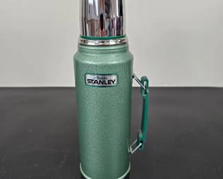 Lot #B29 - Vintage Stanley Aladdin Green Thermos Vacuum Insulated Stainless Steel Bottle