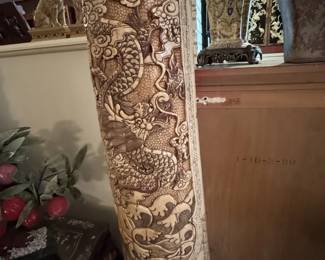 Detail of tusk carving