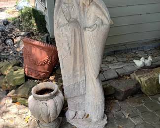 Southwestern cast stone double figure group