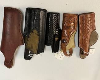 Group of leather pistol holsters to be soldindividually