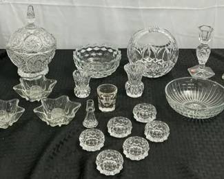 Crystal Jars, Bowls, Candle Holders  More