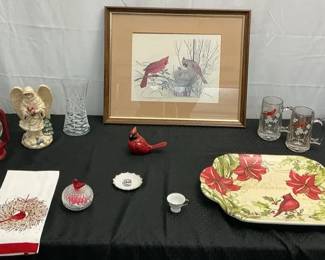 Red Cardinal Decor  Dishes