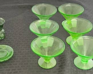  04 Depression Era Glass Sherbets  More