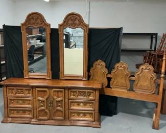 Triple Dresser  Headboard