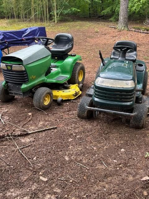 John Deere and Kubota Riding Lawn Mowers in working condition
