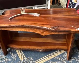 Handmade end tables and coffee table