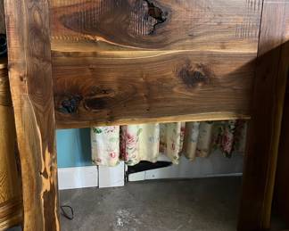 Hand-hewn headboard- twin size