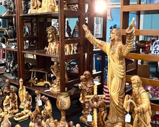 Carved religious figures