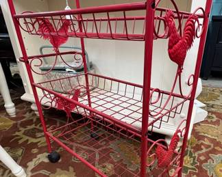 Rooster kitchen cart