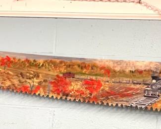 Hand painted handsaw 