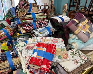 Fabric, tablecloths, sheets, bedspreads