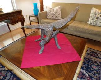 Large Vintage Bronze Eagle