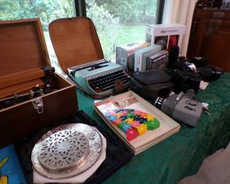 Vintage Telescope and Other Items on Table