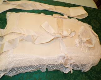 Closer Up of the Christening Pillow