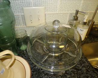Covered Veggie/Fruit Tray or Cake Stand