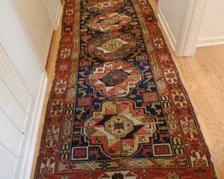 19th Century Antique Hand Knotted Caucasian Kazak 38" X 96" Runner