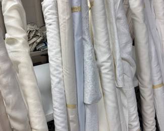 Lots of 2-6 yard bolds with solid white and cream.  Lots of linen