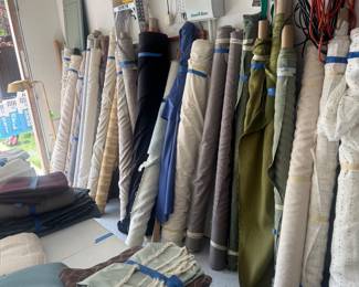 Various bolt sizes of fabric