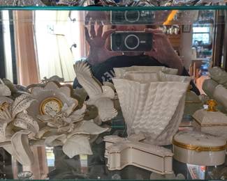 Lenox Flowers, eggs, boxes, jeweled, Belleek vase, Cybis owl, birds