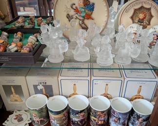 Hummel crystal figures (complete set), mini tea service, plates, mugs, bells