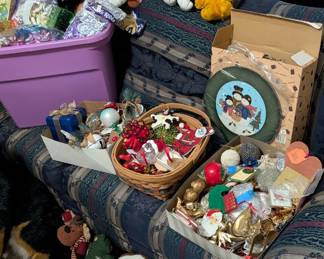 Room full of Christmas & plush