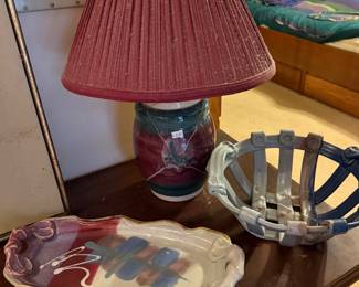 Pottery Dish, Decorative Lamp