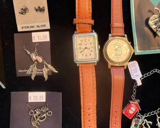 Earrings, Watches 