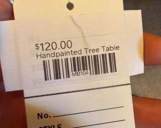 Handpainted Tree Table 