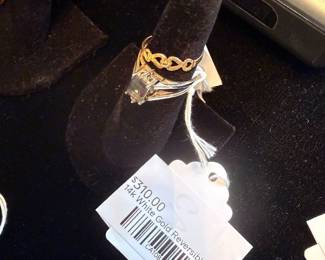 14k White Gold Reversible Ring 
