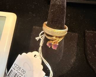 14k Purple Stone Ring 