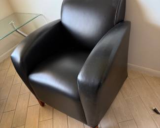 Black leather chair   32L x 32D x 32H