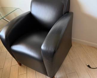 Black leather chair   32L x 32D x 32H