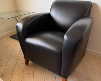 Black leather chair   32L x 32D x 32H