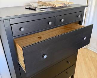 IKEA Fjell Queen Bed + Mattress + Hemnes Nightstands & Dresser – Complete Set  Complete IKEA bedroom set bundle Includes: 	•	Fjell queen bed frame + foundation + Sultan Laxeby bed rails 	•	Queen mattress 	•	2 Hemnes nightstands 	•	Matching Hemnes dresser  Good condition, clean, gently used