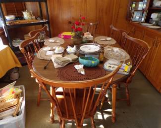 TELL CITY TABLE 6 CHAIRS