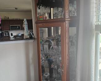 slender display cabinet