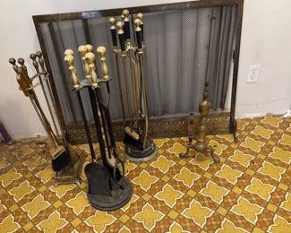 Fire Place Tools And Screen