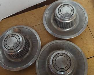 Original Chevy Rally Center Caps Metal 3 Qty