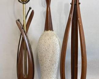 MCM Wood  Metal Lamps