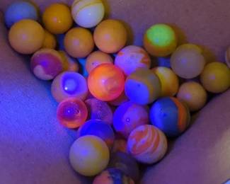 Cadmium Glow Glass Marbles