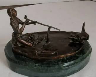 M Russel Bronze Sculpture