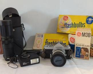 Nikon Nikkormat Camera and Accessories