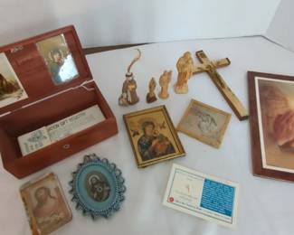 Religious Collectibles and Miniature Lane Chest