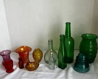 Assorted Colorful Glassware