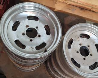 American Racing Vintage Polished Chevy 14x6 Wheels 8 Qty